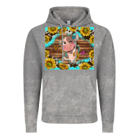 Cloud Rock western cute cow with sunflower Vintage Hoodie - NancyCooperArtShop