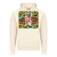 Vintage Artic western cute cow with sunflower Vintage Hoodie - NancyCooperArtShop