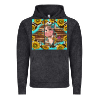 Western Cute Cow With Sunflower Vintage Hoodie | Teevron