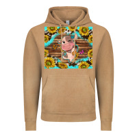Vintage Camel western cute cow with sunflower Vintage Hoodie - NancyCooperArtShop