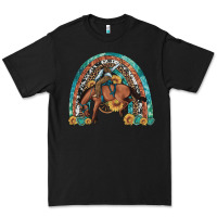 Black bucking bronco rodeo rainbow Premium Tee - Artiststas