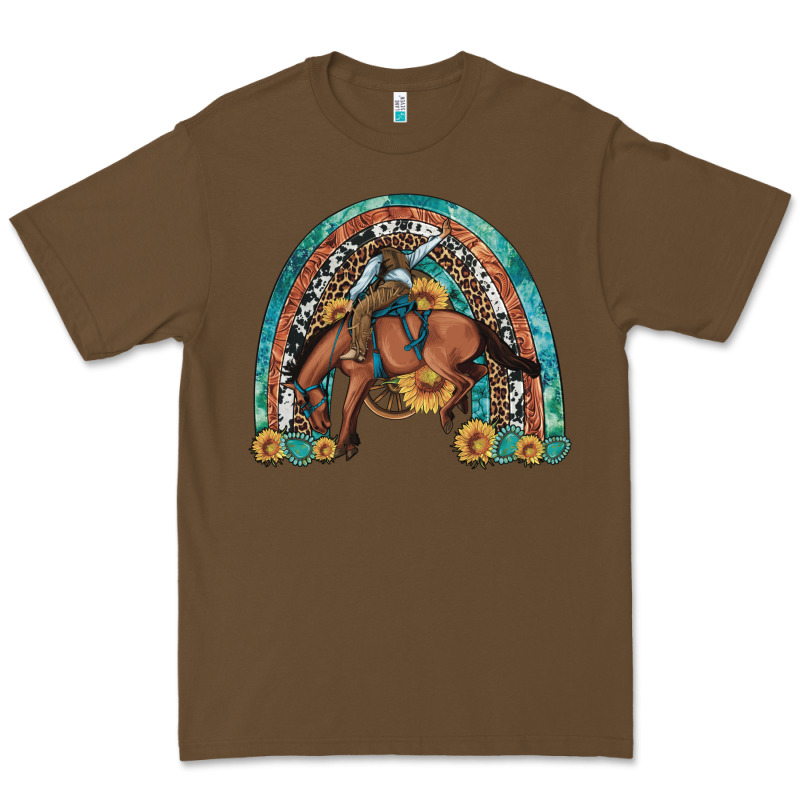 Bucking Bronco Rodeo Rainbow Premium Tee by Artiststas | Teevron