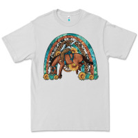 Dove Grey bucking bronco rodeo rainbow Premium Tee - Artiststas