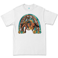 White bucking bronco rodeo rainbow Premium Tee - Artiststas