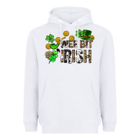 White Wee bit o' Irish St. Patrick's Heavyweight Hoodie - CowGirlArtShop