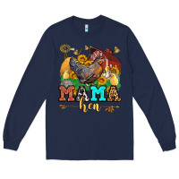 Navy mama hen Long Sleeve Tee - LillyAllenDesigns