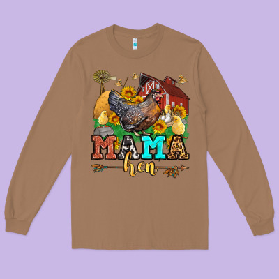 Mama Hen Long Sleeve Tee Designed By Lillyallendesigns