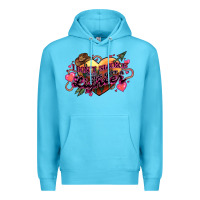 Ocean Blue I don't smoke but he's got a lighter Premium Hoodie - HowdyJamesFarm