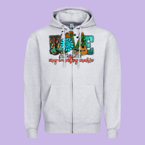Western Love My Country Music Zipper Hoodie Designed By Howdyjamesfarm