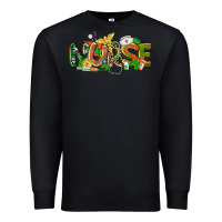 Black St. Patrick's Day Nurse Premium Sweatshirt - CowGirlArtShop