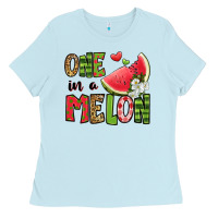 Baby Blue one in a melon watermelon Ladies Tee - Jasminsmagicworld