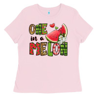 Bubblegum Pink one in a melon watermelon Ladies Tee - Jasminsmagicworld
