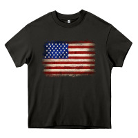 Asphalt American flag Heavy Core Tee - JahusDesignShop