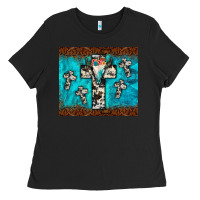 Black bull skull cross tumbler Ladies Tee - JahusDesignShop