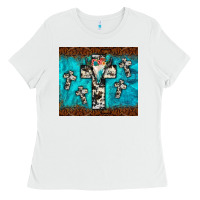 White bull skull cross tumbler Ladies Tee - JahusDesignShop