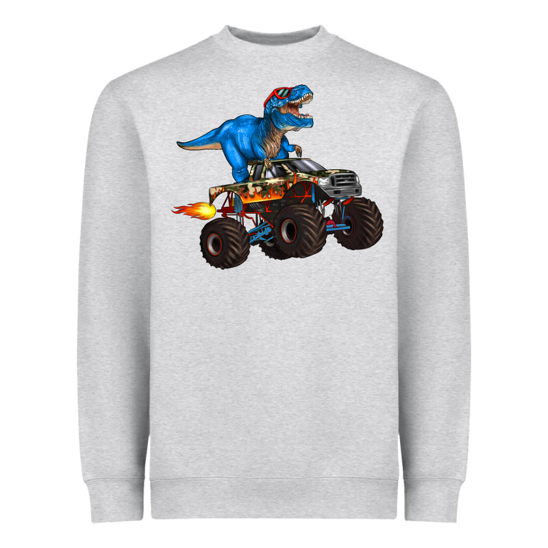 Monster Truck And  T Rex Dinosaur Heavyweight Sweatshirt by Artiststas | Teevron