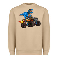 Mushroom monster truck and  t rex dinosaur Heavyweight Sweatshirt - Artiststas