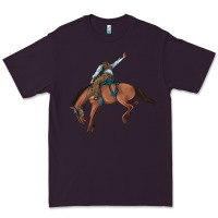 Plum bucking bronco cowboy rodeo Premium Tee - Artiststas