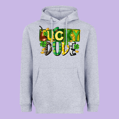 Lucky Dude  St. Patrick's Day Heavyweight Hoodie Designed By Cowgirlartshop