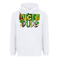 White Lucky dude  St. Patrick's Day Heavyweight Hoodie - CowGirlArtShop