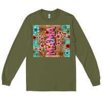 Army Green floral mama Long Sleeve Tee - LillyAllenDesigns