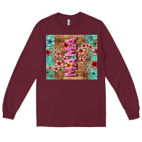 Burgundy floral mama Long Sleeve Tee - LillyAllenDesigns