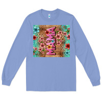 Colony Blue floral mama Long Sleeve Tee - LillyAllenDesigns