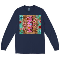 Navy floral mama Long Sleeve Tee - LillyAllenDesigns