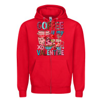 Red Coffee is my Valentine Valentine's Day Zipper Hoodie - HowdyJamesFarm