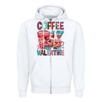 White Coffee is my Valentine Valentine's Day Zipper Hoodie - HowdyJamesFarm