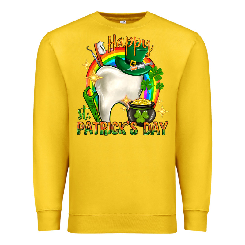 Happy Dentist St. Patrick's Day Premium Sweatshirt by HowdyJamesFarm | Teevron