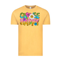 Vintage Mustard choose happy with smile Vintage Tee - NancyCooperArtShop