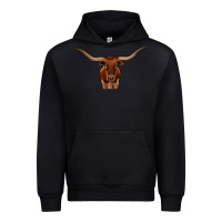 Black texas longhorn illustration Urban Hoodie - CowhideDigitalArt