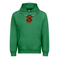 Emerald texas longhorn illustration Urban Hoodie - CowhideDigitalArt