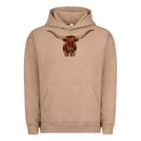 Pigment Burro texas longhorn illustration Urban Hoodie - CowhideDigitalArt