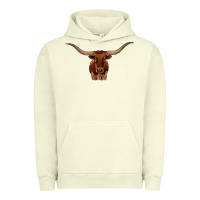 Pigment Pistachio texas longhorn illustration Urban Hoodie - CowhideDigitalArt