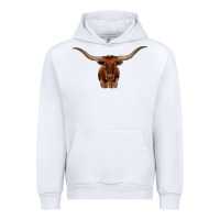 White texas longhorn illustration Urban Hoodie - CowhideDigitalArt