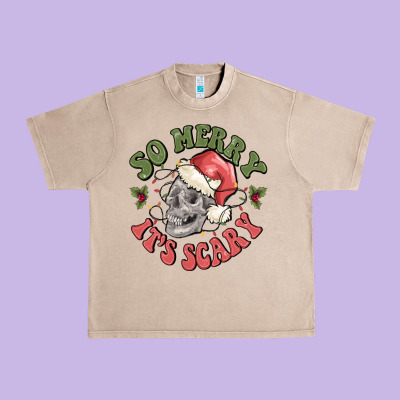 So Merry It's Scary Urban Heavy Tee Designed By Maliassmallbusiness