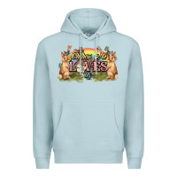Blue Mist Oh how he loves us cross Easter Day Premium Hoodie - HowdyJamesFarm