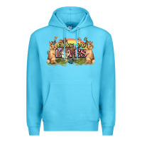 Ocean Blue Oh how he loves us cross Easter Day Premium Hoodie - HowdyJamesFarm