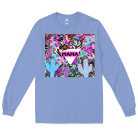 Colony Blue mama cowboy western animal pattern neon Long Sleeve Tee - LillyAllenDesigns