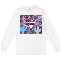 White mama cowboy western animal pattern neon Long Sleeve Tee - LillyAllenDesigns