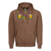 Chestnut mardi gras and beer hjf Zipper Hoodie - HowdyJamesFarm