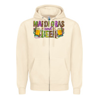 Sandshell mardi gras and beer hjf Zipper Hoodie - HowdyJamesFarm