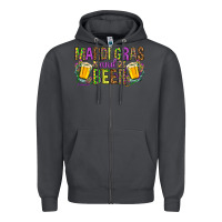 Smoke mardi gras and beer hjf Zipper Hoodie - HowdyJamesFarm