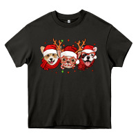 Asphalt christmas dogs corgi chihuahua frenchie Heavy Core Tee - Jasminsmagicworld