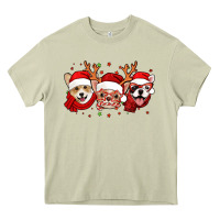 Mossy christmas dogs corgi chihuahua frenchie Heavy Core Tee - Jasminsmagicworld