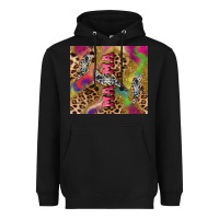 Black Colorful leopard lightning bolt tumbler mother's Heavyweight Hoodie - HowdyJamesFarm