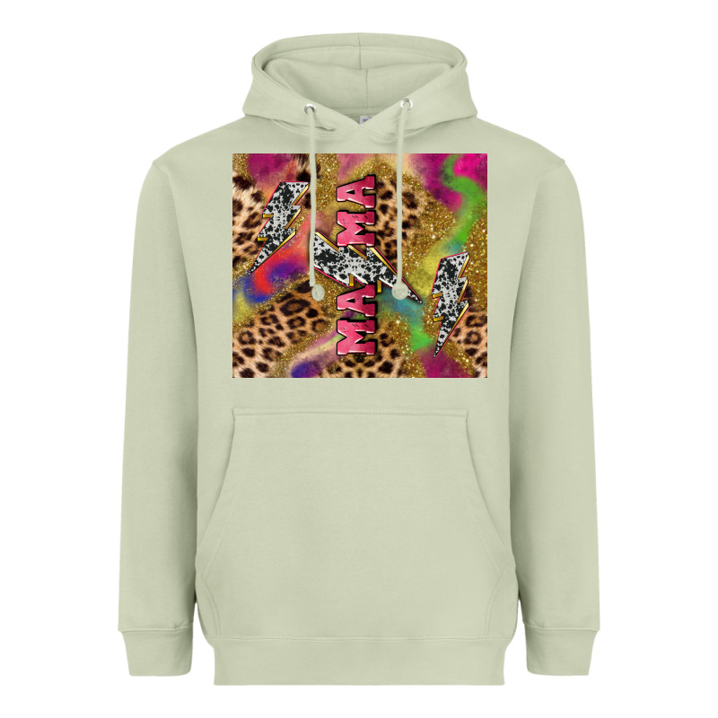 Colorful Leopard Lightning Bolt Tumbler Mother's Heavyweight Hoodie by HowdyJamesFarm | Teevron