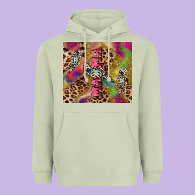Colorful Leopard Lightning Bolt Tumbler Mother's Heavyweight Hoodie Designed By Howdyjamesfarm